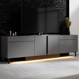 Hanah Home Paris Soporte para TV Antracita con Iluminación LED